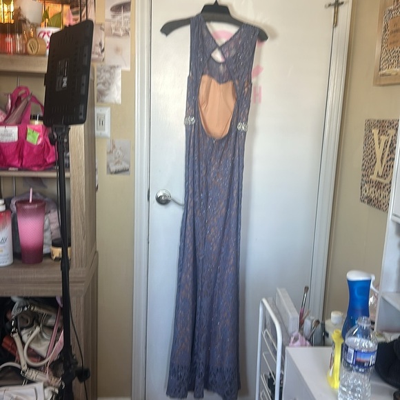 City studio blue sparkling lace gown/dress - Picture 6 of 15